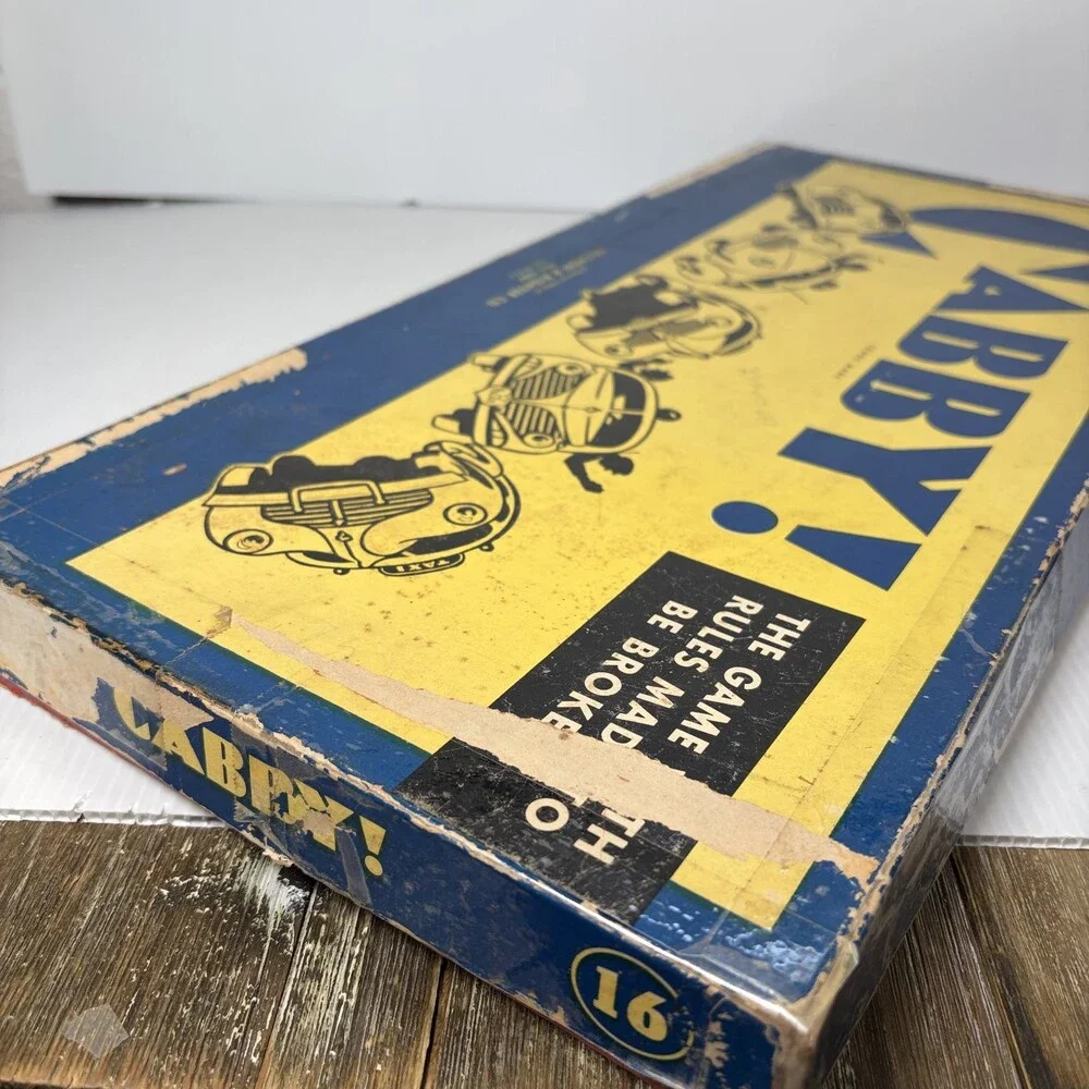 Vintage CABBY Selchow & Righter Board Game Metal Pieces 1938 (Incomplete)